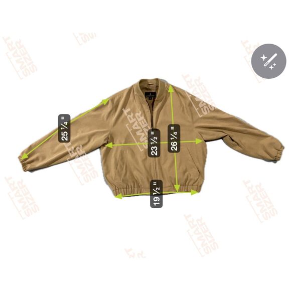 London Fog Mens Xl Reg microfiber khaki zip front jacket - Picture 2 of 5